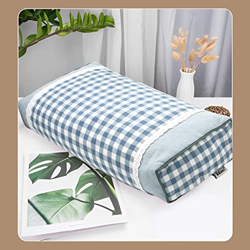 Edomi Pillow For Side Sleepers Bed Firm Pillow With Washable Removable Cover Cooling Pillow For Neck And Shoulder Pain Relief Square Pillow For Sleeping (17X10 Inch, Blue) #TOP3