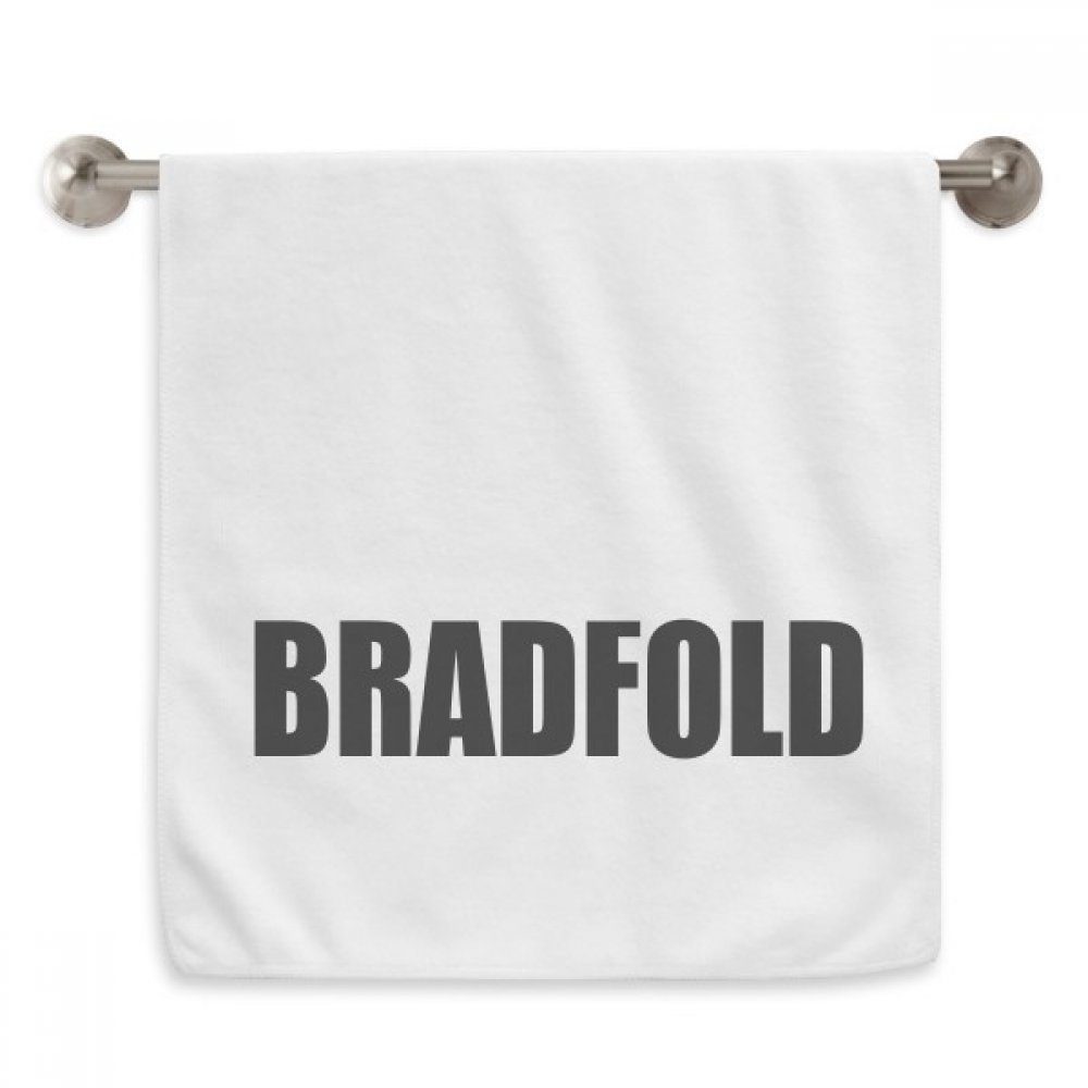 Serviettes débarbouillettes 13X29 Pouces Bradford Ville Nom Blanc coton