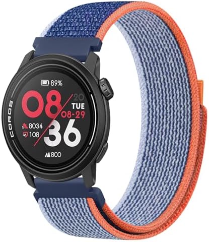 Meliya Nylon Bands Compatible with Coros Pace 3/Apex 2 Pro/Apex Pro/Apex 46mm Watch Band, Soft Nylon Sport Loop Replacement Wristband for Coros Pace 3 Watch