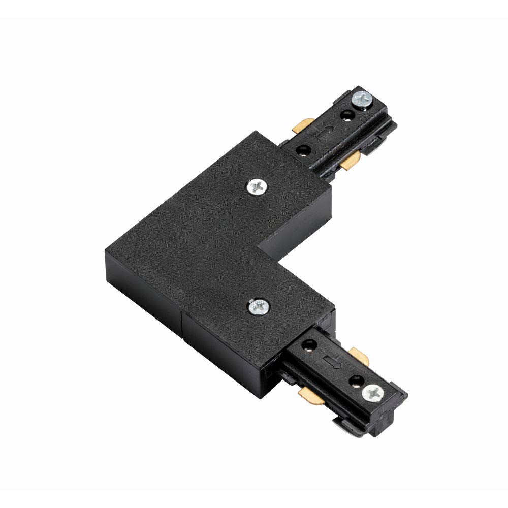Black 240V Single Circuit Track L Shape Connector Accessory Track Lighting