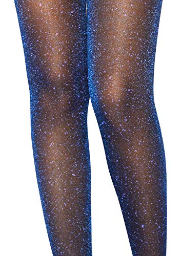 Image of Leg Avenue Women's stretchy High Waist Lurex Shimmer Tights With Metaillic Fiber Shine