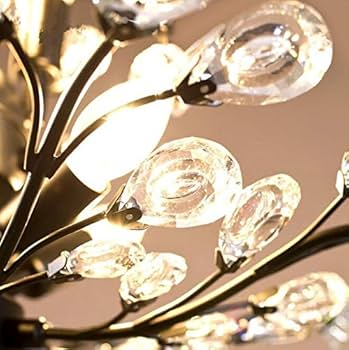 Amazon.co.jp : SAITODOU 工事不要 4灯 シャンデリア 照明器具