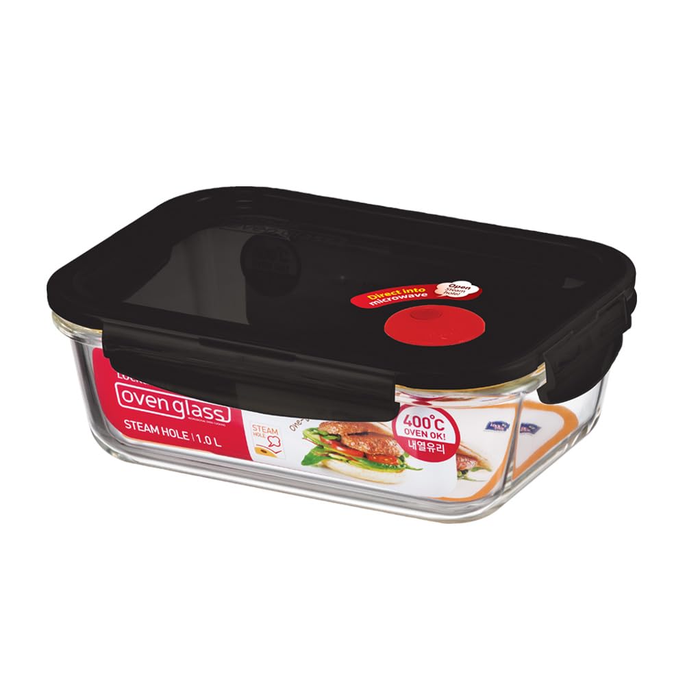 LG Luxury & Grace Frischhaltedosen Aus Glas – 4er Pack, Je 1000 Ml, BPA-frei, Luftdicht, Für Mikrowelle, Ofen & Gefrierschrank