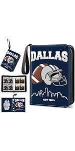 amazon football card binder Amazon.com: Football Card Binder, Detroit Trading Card Holder Protectors, 4  Pocket Fits 400 Cards with 50 Removable Sleevesves Card Storage Album  Folder Case Collector : Toys & Games