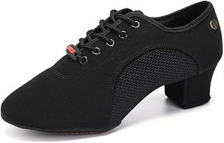 AOQUNFS Womens Latin Ballroom Dance Shoes Closed Toe Standard Salsa Tango Chacha Waltz Jazz Pratice Social Dancing Shoes, 2805-902