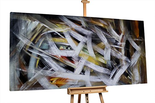 KunstLoft XXL Gemälde „Ewiger Kreislauf“ – 150x150 Cm, Handgemaltes Ölbild, Schwarz-weiß