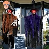 Photo Gallery rddaipe 2 pezzi fantasma halloween da appendere, 105 * 85cm scheletro halloween da appendere con occhio rosso horror per esterno giardino party Photo Gallery rddaipe 2 pezzi fantasma halloween da appendere, 105 * 85cm scheletro halloween da appendere con occhio rosso horror per esterno giardino party