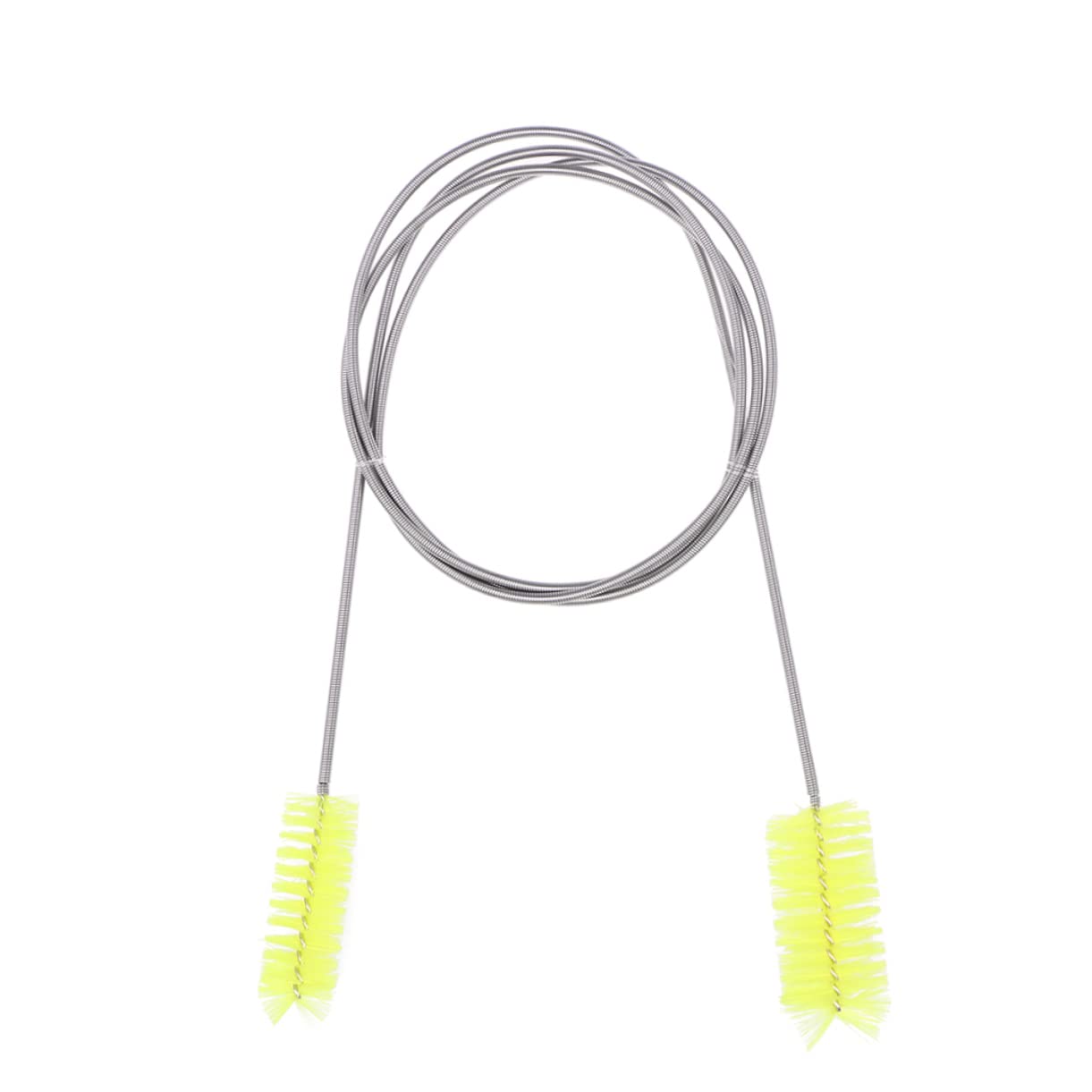 GOOHOCHY Nylon Bristles Spring Brush 2pcs -Shaped Glass Tube Cleaning Brush Aquarium Cleaning Aid