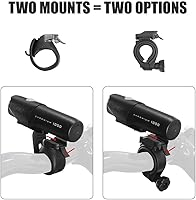 Vista 2 de Luces de Bicicleta BV, Super Brillantes con 5 Faros LED Delanteros y 3 Traseros, Luces de Bicicleta para Montar de Noche con Liberación Rápida, Set