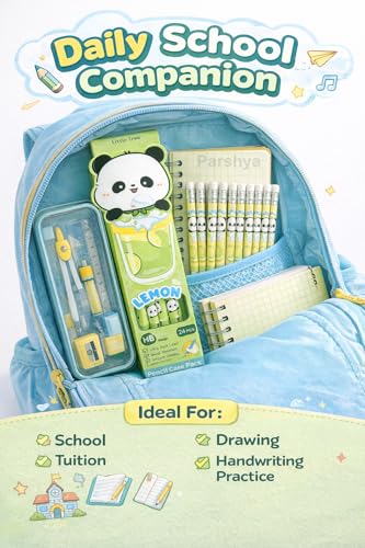Image of KiddieWorld Cute Panda HB Pencil Set for Kids with Storage Case, 24 Pcs Writing Pencils, Break Resistant Dark Lead, Smooth Writing School Stationery, Birthday Return Gift, Back to School Supplies