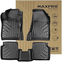 MAXPRO Floor Mats for 2018-2026 Jeep Compass | 1st & 2nd Row Set | Heavy Duty All Weather Waterproof Non-Slip Odorless TPE Floor Liners