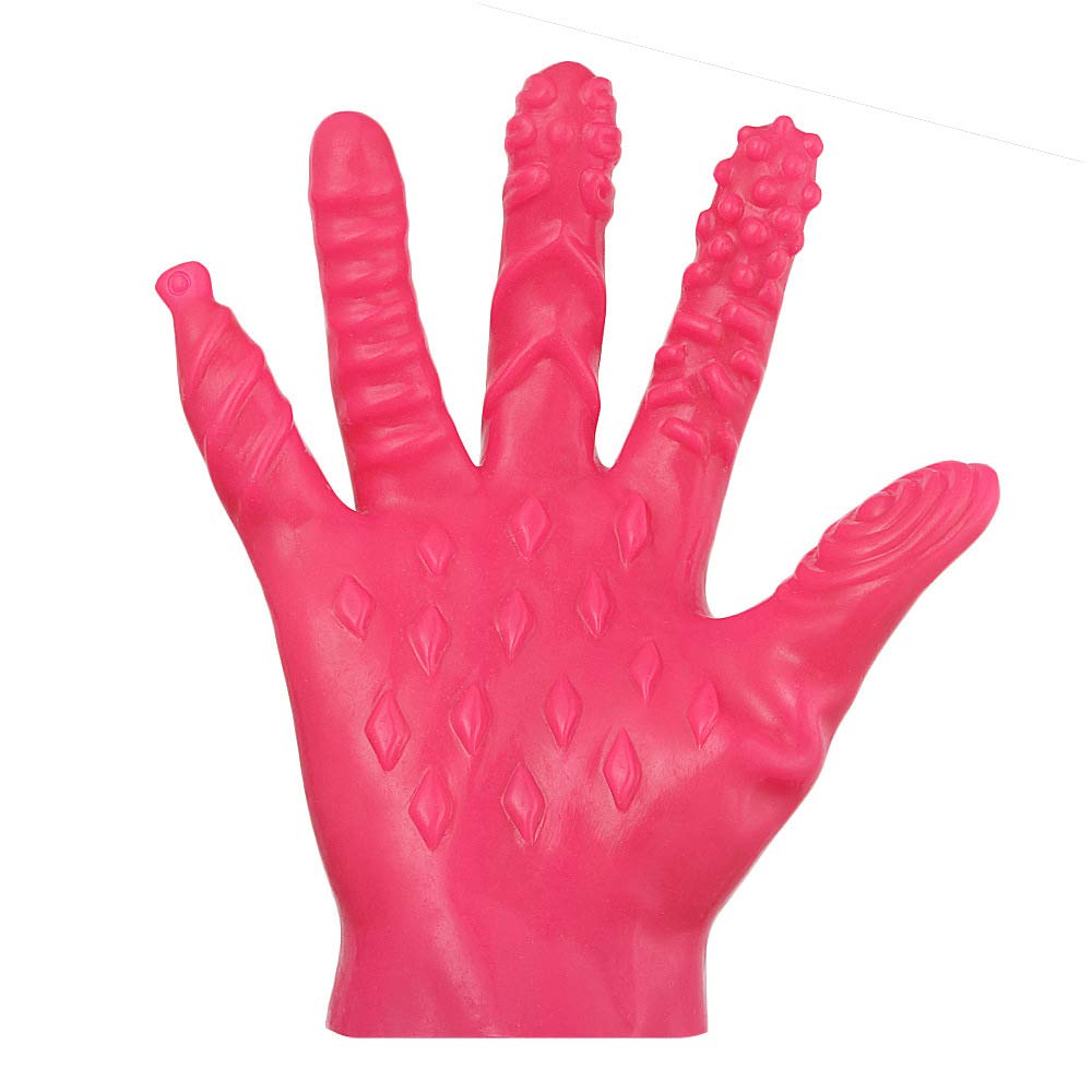 Massaggio Seno capezzolo Guanto da Dito Pieno Guanto Natale Regalo di Halloween per Coppia Adulto Sesso BDSM Gioco Divertente (Tipo A Rosa)