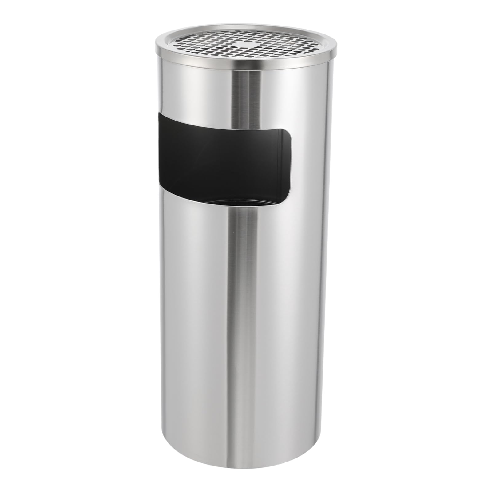 Repomanda Outdoor Rubbish Bin Dust Cigarette Ashtray Stand,Free Standing Stainless Steel Ash Tray