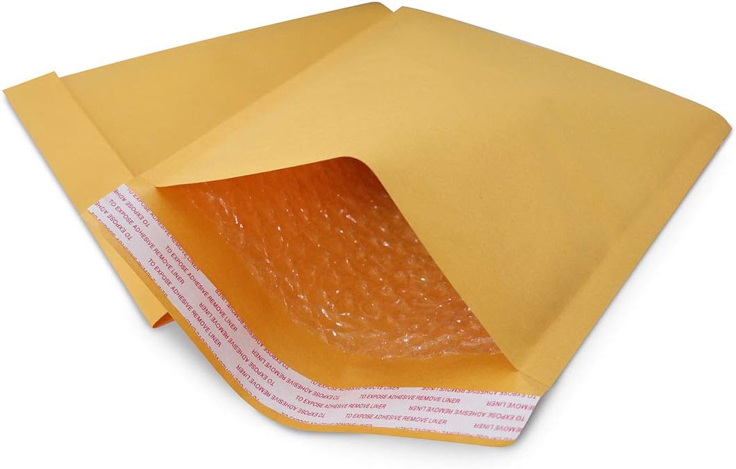 WINPAQ Multipurpose Gold Kraft Cushioned Padded Mailers, Self Seal