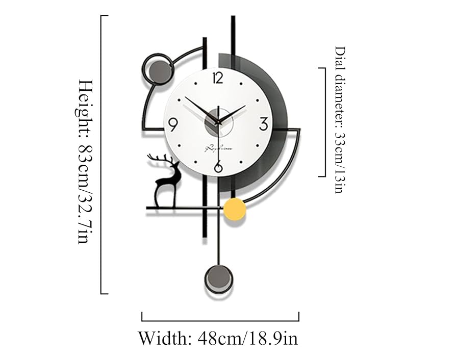 Amazon.co.jp: PHIDOL リビングルームの装飾用壁時計 装飾用