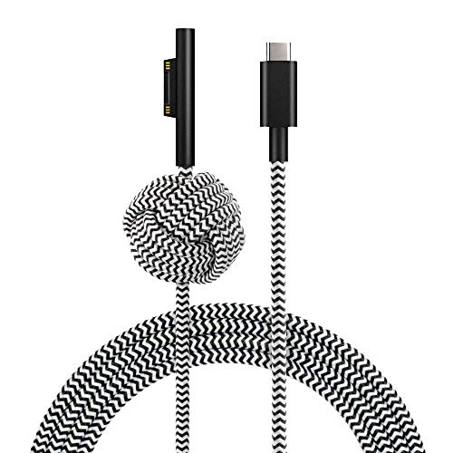 ナイロンSurface PD 急速充電ケーブル Surface Connectポートを、充電用にType-c Surface電源配信に接続します (シマウマ ナイロン1.8M)