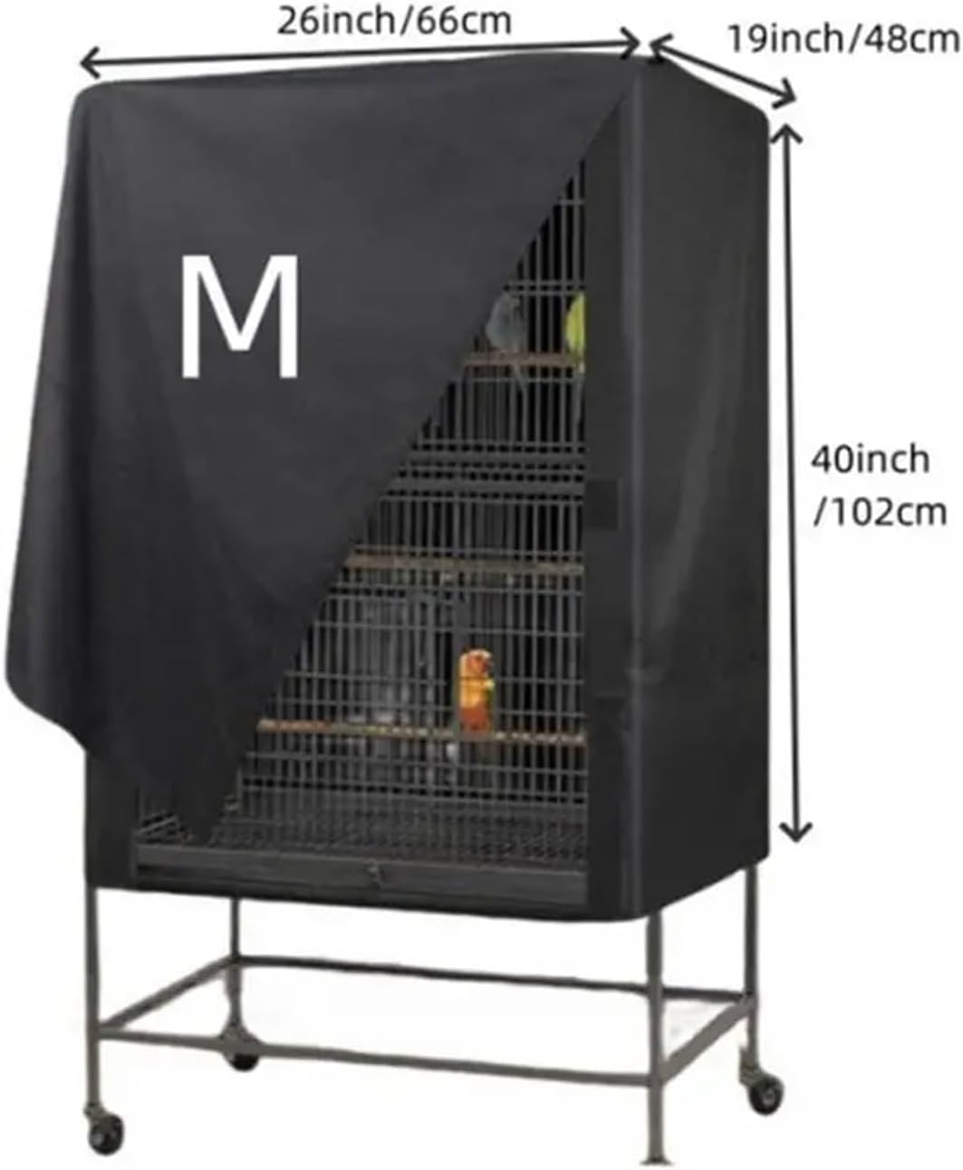 Bird Cage Cover New Bird Cage Cover Washable Good Night Waterproof Aviary for Parrot Pet Dust Covers Oxford Cloth Hood(8x48x102cm)