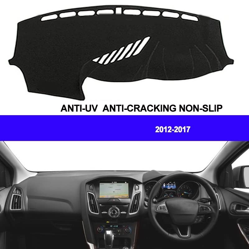 Funda salpicadero Focus RHD antideslumbrante evita grietas azul 2