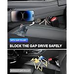 Leather Car Seat Gap Filler Universal for Car Truck SUV to Block The Gap Between Seat and Console Stop Things from Dropping 2 Sets Black - Image 6