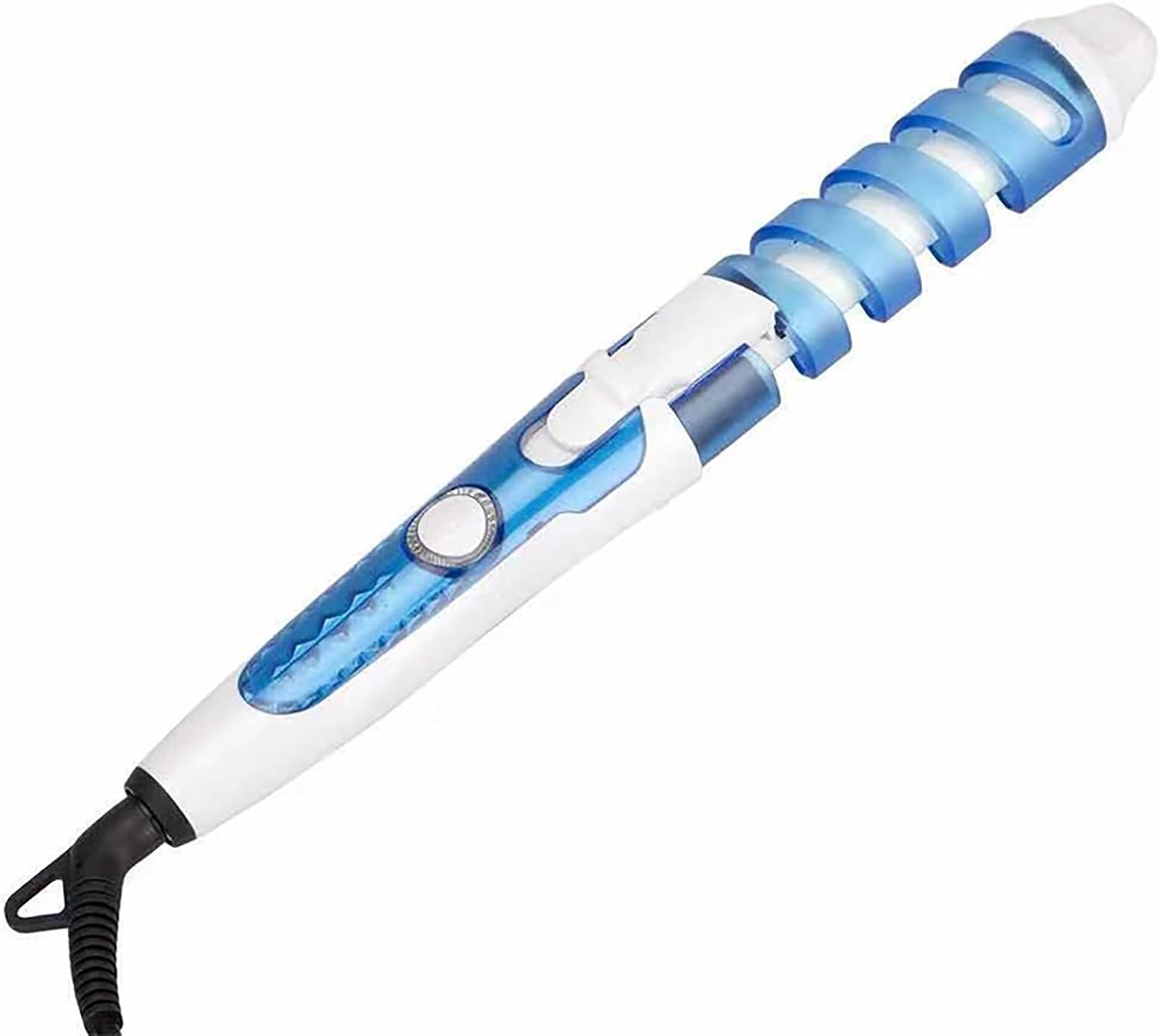 Automatic Spiral Hair Curling Iron Wave Hair Stick Spiral Easy-to-use Curling Wand Long-Lasting, Salon-Quality Curls and Waves (Color : Blue)