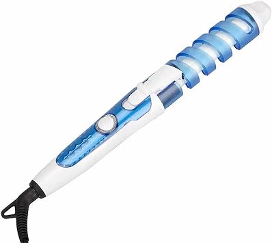 Automatic Spiral Hair Curling Iron Wave Hair Stick Spiral Easy-to-use Curling Wand Long-Lasting, Salon-Quality Curls and Waves Color Blue