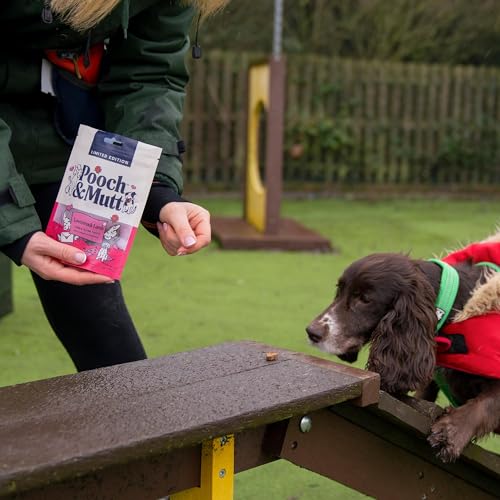 Pooch & Mutt - Herz-hafte Lamm Fleisch-Leckerlis für Valentinstag, gemischte Packung, 7x120 g