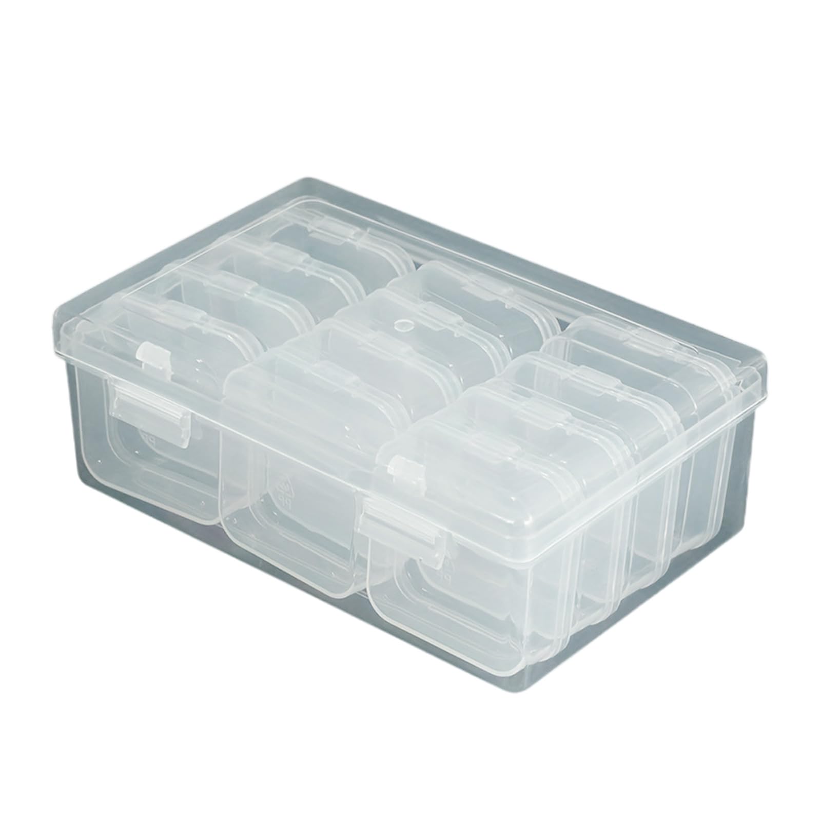 Kalttoy Sturdy Jewelry Organizers Boxes Various Slot Lids Beads Containers Stackable Designs for Travel Home Use Beads Container for Craft