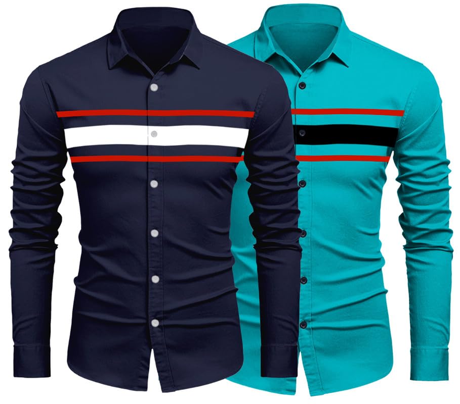 Image of FINIVO FASHION Men's Solid Regular Fit Shirt
