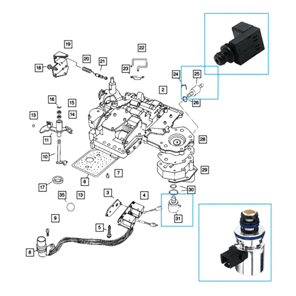 Solenoide regulador TOTMOX + sensor de presión de transmisión para d-odge d-akota d-urango Ram 1500 2500 3500 J-eep g-rand c-herokee OEM número 4617210 56028196AD