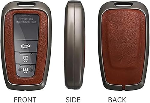 Miniatura 4 de ontto Funda para llave de coche con llavero compatible con Toyota Camry CH-R CHR Prius, Negro Shell-azul