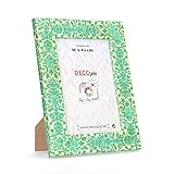 Precioso porta fotos verde flores, estilo vintage para fotografía 15x20