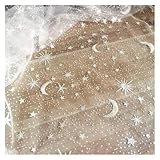 Le tissu en tulle à fleurs et perles est assez long pour s'adapter à la plupart des travaux de couture, loisirs créatifs, décoration de maison et de fête