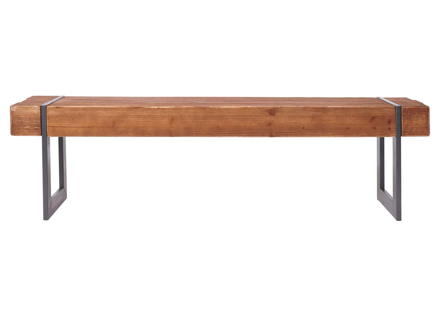 Mendler Sitzbank HWC-A15, Esszimmerbank Bank, Tanne Holz rustikal massiv MVG-Zertifiziert - braun 160cm
