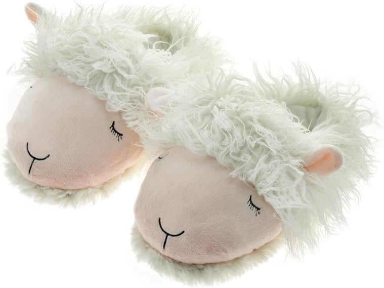 Unisex Adults’ Lamb Open Back Slippers, Pink (Light Pink/White), 7 UK (41 EU) (Medium)