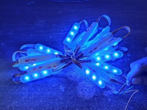 Image of Steko {50 Pieces) RGB 3 Color 3 Led Optical Module Strip 5050 SMD Waterproof Led Module for Science Projects, Backlight Sign Multipurpose Use | Flash in 3 Color Red, Green & Blue