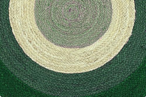 Tapis rond en jute 1,2 m résistant pour entrée et extérieur - 7