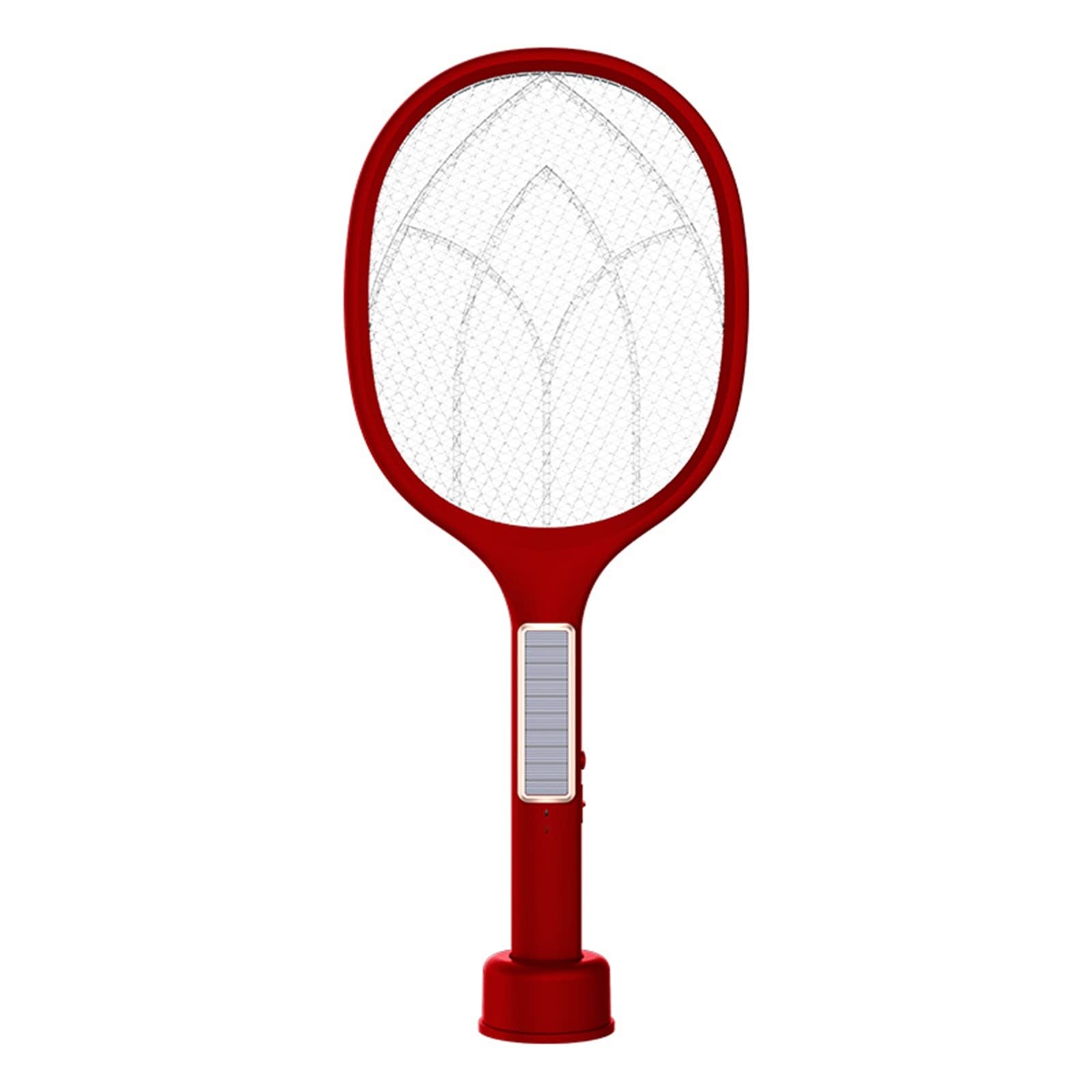 FAXIOAWA Matamoscas Eléctrico, Raqueta Exterminadora De Insectos Recargable USB De 3000 V, Interior Y Exterior,Red