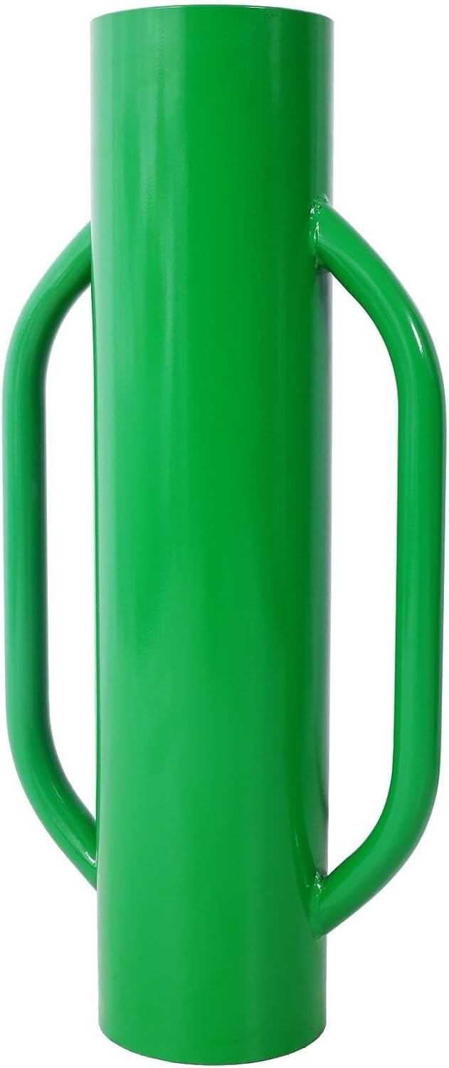 37LB Heavy Duty Post Driver, 28 inch Steel Post Pounder with Handles for t Post, Fence Post, Green