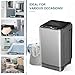 25 lbs Portable Washing Machine LED Display Full Automatic Washing Machine 10 Programs & 8 Water Levels, Come with a Glass Cover, Drain Pump Ideal for Apartment Home Dorm, Grey