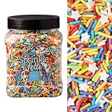 Sweets Indeed, Bulk Sprinkles, 1.3 pounds, Sprinkle Mix, Perfect for Cake Decorations, Baking Ice Cream Cookies Cupcake Topper (Rainbow Jimmies)