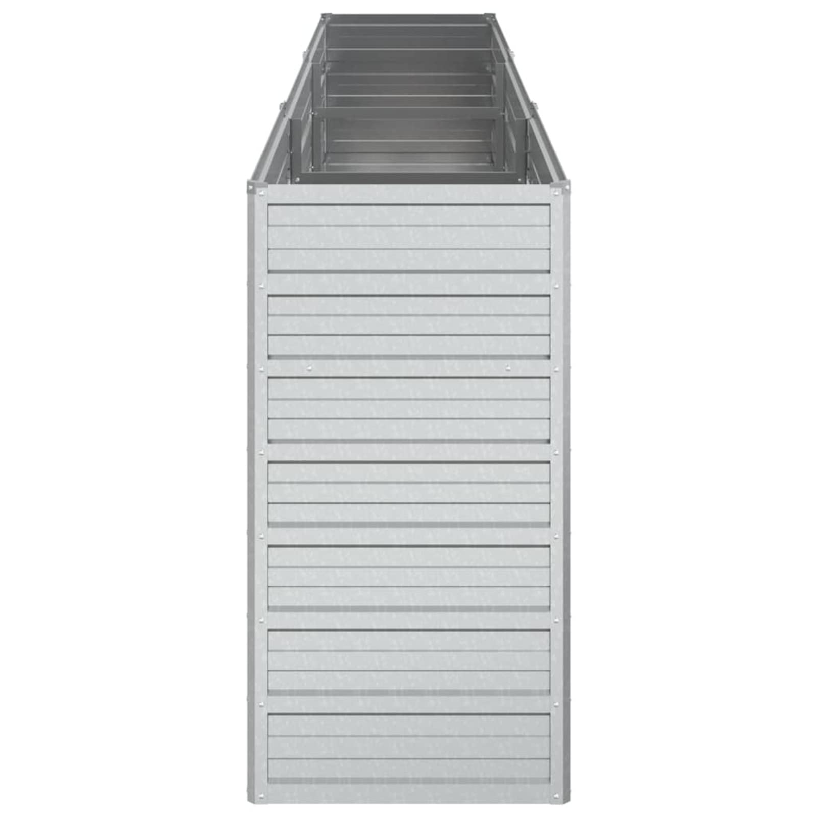 Leepesx Arriate, Mesa De Cultivo, Huerto Domestico, Cultivo De Plantas Aromaticas, Arriate De Jardín, de Acero galvanizado Plateado 240x40x77 cm