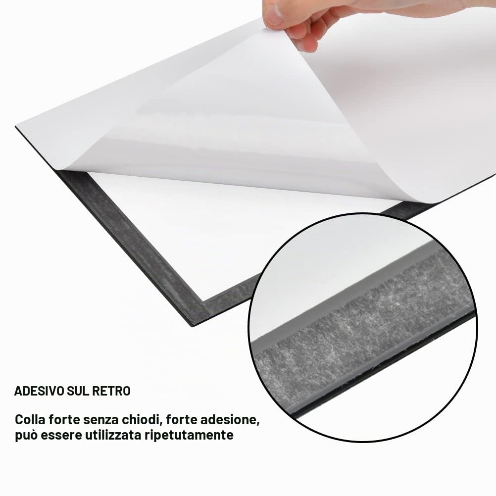 10pcs A4 Cornice Magnetica Autoadesiva,Informazioni Cornice argento, Display Impermeabile,Coperture per Segnaletica,Foto,Documenti,Pareti e Finestre,Chiusura Magnetica,Copertura Magnetica(32,5x24cm)