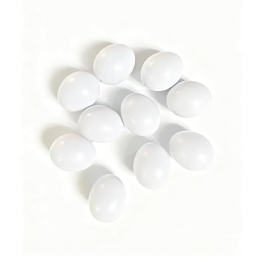 Azatemgo 10 Pack Small Plastic Parrot Eggs - 1.03 Inch Fake Bird Eggs for Training, Nesting Box & Stopping Egg Laying for Lovebirds, Cockatiels, Parakeets, Finches
