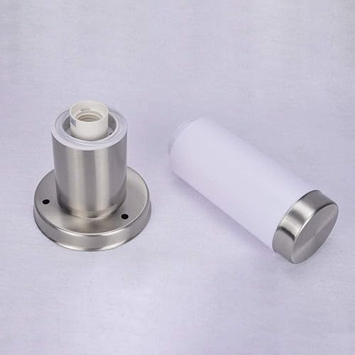 Miniatura 2 de Paquete de 2 lámparas de poste de acero inoxidable para exteriores, IP44, impermeable, a prueba de óxido, E27, luces de pilar de patio, iluminación