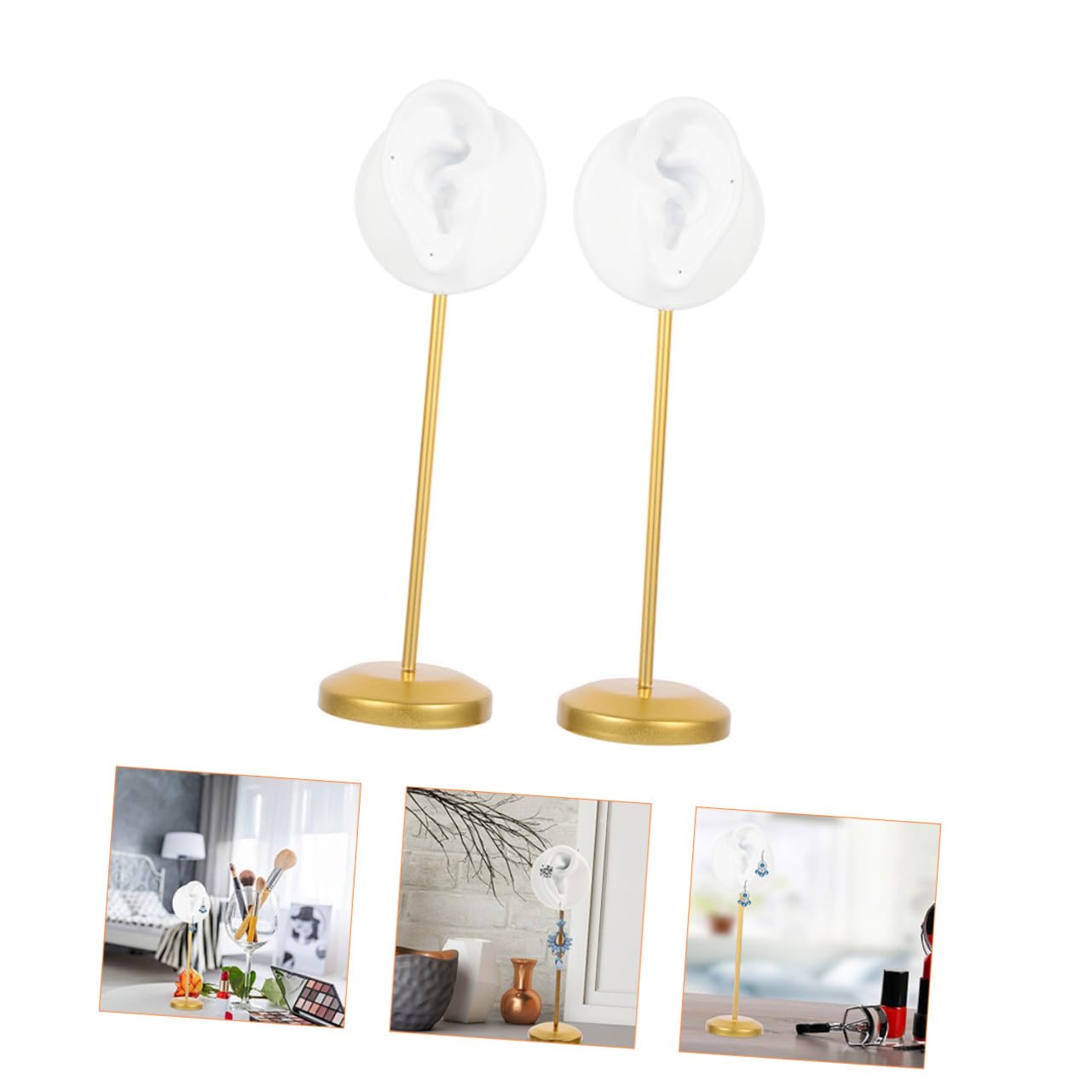 TOYANDONA Metall Ohrstecker Display Ständer Ohrförmiger Schmuckhalter Resin Basis Schmuckorganizer Für Schmuckverkauf Und Aufbewahrung