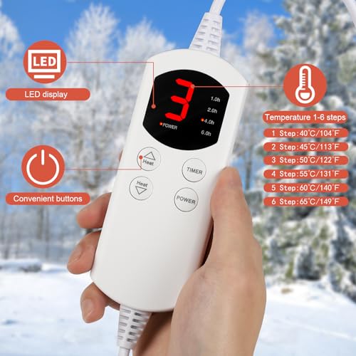 Cuscino Termoforo 76 * 40cm, Termoforo Elettrico