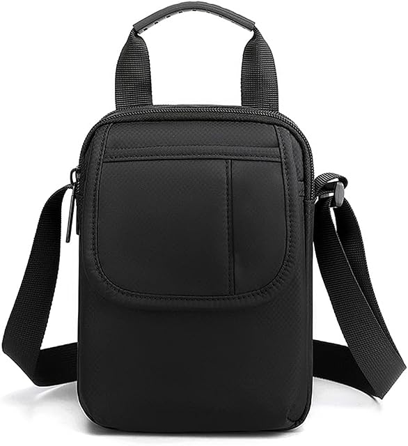 Czyan Small Men Shoulder Bag Crossbody Bag Men's Small Side Bag Waterproof Anti Theft Lightweight and Multiple Pockets for Men Women Outdoor Daily Use (Black)