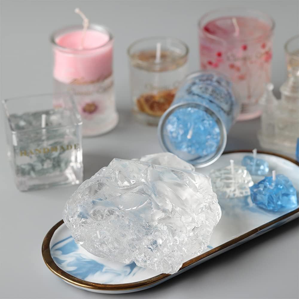 Cera gelatinosa Trasparente di Alta qualità - 500 g. Cera Gel per Realizzare Candele Fai da Te. Materiali Fatti a Mano. Gel di Cristallo per lavori con Candele