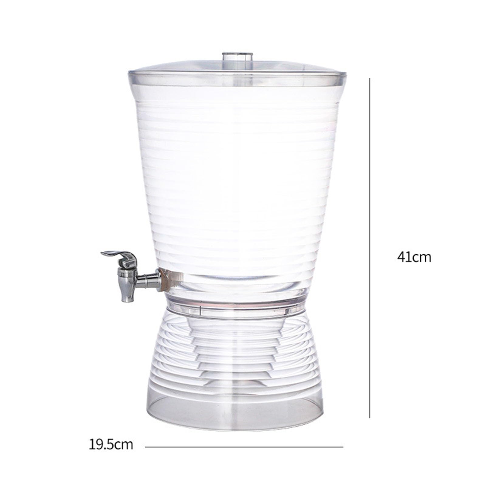 Dispenser di bevande in acrilico da 10 litri con scomparto per il ghiaccio per mantenere le bevande fredde senza diluizione, ideale per feste e celebrazioni
