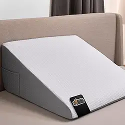 GORILLA GRIP Travesseiro Para Dormir, Espuma Viscoelástica Macia De Dupla Camada, Pontos Que Permanecem No Lugar, Respirável, Cabeceira Ergonômica Triangular, Suporte Elevação Leitura Antirronco, 30